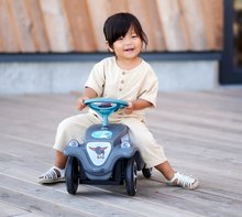 Odrážadlá od 12 mesiacov - Odrážadlo auto Bobby Car Classic Eco BIG ekologické šedé s klaksónom a trendy nálepkami od 12 mes_1