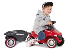 Babytaxiuri de la 12 luni - Set babytaxiu Bobby Car Neo BIG roșu cu sunete, roți de cauciuc cu 3 straturi cu remorcă ovală mâner parental și spătar ergonomic_2