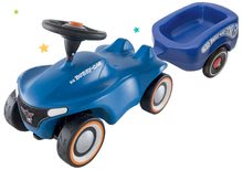 Odrážadlá sety - Set odrážadlo Bobby Car Neo BIG modré zvukové s 3-vrstvovými gumovými kolesami a prívesný vozík modrý_14