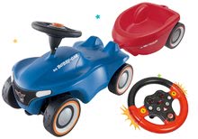 Rutschfahrzeuge Sets - Rutscherset Bobby Car Neo BIG blau mit Sound mit 3-lagigen Gummirädern und mit einem Anhänger und einem Lenkrad mit Sound und Licht_24