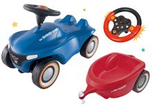 Rutschfahrzeuge Sets - Rutscherset Bobby Car Neo BIG blau mit Sound mit 3-lagigen Gummirädern und mit einem Anhänger und einem Lenkrad mit Sound und Licht_25