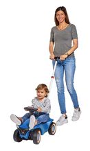 Odrážadlá od 12 mesiacov - Set odrážadlo Bobby Car Neo BIG modré zvukové s 3-vrstvovými gumovými kolesami s oválnym prívesom a vodiaca tyč s ergonomickou opierkou_2