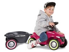 Babytaxiuri de la 12 luni - Set babytaxiu Bobby Car Neo BIG roz cu sunet cu roți din cauciuc 3-straturi și remorcă ovală și mâner de împins cu spătar ergonomic_5