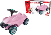 Odrážadlá od 12 mesiacov - Odrážadlo Bobby Car Neo Rosé BIG ružové zvukové s 3-vrstvovými gumenými kolesami a ergonomické sedadlo od 12 mes_4