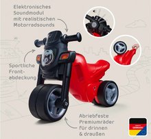 Odrážadlá od 18 mesiacov - Odrážadlo motorka Sport Balance Bike Red BIG so zvukom široké dvojité gumené kolesá červené od 18 mes_2