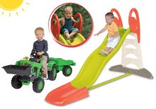 Set veicoli a pedali per bambini - Set trattore a pedali Jim Loader BIG con ruspa, rimorchio e scivolo Toboggan XL_33