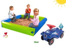 Seturi de nisipare - Set nisipar BIG cu prelată și babytaxiu maşină Ocean Bobby Car Classic cu claxon de la 12 luni_8