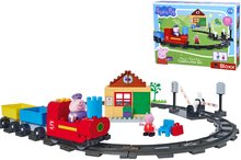 Stavebnice ako LEGO - Stavebnica elektronická Peppa Pig Train Fun PlayBig Bloxx BIG železnica so zvukom a 2 figúrkami 55 dielov od 1,5-5 rokov_8