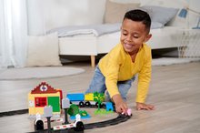Stavebnice ako LEGO - Stavebnica elektronická Peppa Pig Train Fun PlayBig Bloxx BIG železnica so zvukom a 2 figúrkami 55 dielov od 1,5-5 rokov_0