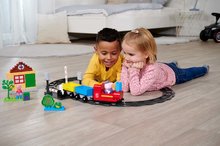 Jucării de construit BIG-Bloxx ca și lego - Joc de contruit electronic Peppa Pig Train Fun PlayBig Bloxx Big cale ferata cu sunete și 2 figurine 55 piese de la 1,5-5 ani_1