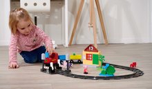 Stavebnice ako LEGO - Stavebnica elektronická Peppa Pig Train Fun PlayBig Bloxx BIG železnica so zvukom a 2 figúrkami 55 dielov od 1,5-5 rokov_4