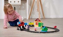 Stavebnice ako LEGO -  NA PREKLAD - Juguete electrónico Peppa Pig Train Fun PlayBig Bloxx BIG Ferrocarril con sonido y 2 figuras de 55 piezas de 1,5-5 años._4