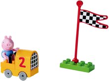 Építőjátékok BIG-Bloxx mint lego - Építőjáták Peppa Pig Starter Set PlayBig Bloxx BIG figura versenyautóval 1,5-5 évesnek_0