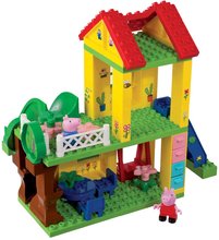 Stavebnice ako LEGO - Stavebnica Peppa Pig Play House PlayBig Bloxx BIG domček so šmykľavkou a hojdačkou 2 postavičky 72 dielov od 1,5-5 rokov_1