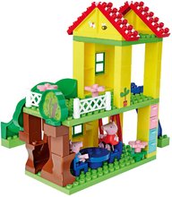 Stavebnice ako LEGO - Stavebnica Peppa Pig Play House PlayBig Bloxx BIG domček so šmykľavkou a hojdačkou 2 postavičky 72 dielov od 1,5-5 rokov_0