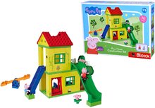 Stavebnice ako LEGO - Stavebnica Peppa Pig Play House PlayBig Bloxx BIG domček so šmykľavkou a hojdačkou 2 postavičky 72 dielov od 1,5-5 rokov_21
