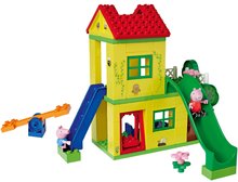Stavebnice ako LEGO - Stavebnica Peppa Pig Play House PlayBig Bloxx BIG domček so šmykľavkou a hojdačkou 2 postavičky 72 dielov od 1,5-5 rokov_22