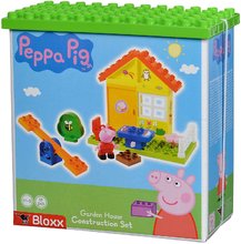 Klocki BIG-Bloxx jak lego  - Klocki Peppa Pig Garden House PlayBig Bloxx BIG Dom z siedzeniem i huśtawką 2 postacie 26 części od 1,5-5 lat._0