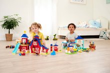 Építőjátékok BIG-Bloxx mint lego - Építőjáték Dino Ranch Clubhouse PlayBig Bloxx BIG klubház csúszdával és 2 figurával 168 darabos 1,5-5 éves korosztálynak_4