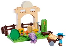 Stavebnice ako LEGO - Stavebnica Dino Ranch Corral PlayBig Bloxx BIG Miguel a Tango na ranči 40 dielov od 1,5-5 rokov_1