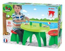 Detský záhradný nábytok - Piknikový stolík Écoiffier s dvomi stoličkami a 13 doplnkov od 18 mes_3