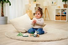 Jucării pentru dezvoltarea abilitătii copiiilor - Cuburi didactice din lemn cu sunet Baby HIPP Sound Blocks Eichhorn cu măgar de pluș 8 piese de la 12 luni_0