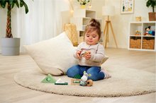 Drewniane zabawki edukacyjne - Drewniane kostki dydaktyczne z dźwiękiem Baby HIPP Sound Blocks Eichhorn z pluszowym osiołkiem 8 części od 12 miesięcy_1