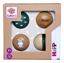 Dřevěné didaktické hračky - Drevené hudobné guličky Baby HiPP Wooden Balls Eichhorn so zvukom od 12 mes EH5866_0