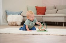 Jucării pentru dezvoltarea abilitătii copiiilor - Labirint din lemn cu mărgele Baby HIPP Bead Maze Eichhorn cu 2 piese de la 12 luni_1