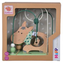 Jucării pentru dezvoltarea abilitătii copiiilor - Labirint din lemn cu mărgele Baby HIPP Bead Maze Eichhorn cu 2 piese de la 12 luni_0