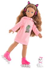 Lalki od 4 roku życia - Lalka Melody Music & Fashion Set Corolle Girls z długimi brązowymi włosami i z pieskiem, 28 cm, 6 akcesoriów, od 4 roku życia_1