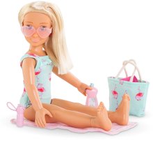 Poupées à partir de 4 ans - Kit Poupée Valentine Beach Girls Corolle aux cheveux blonds, 5 accessoires, 28 cm, dès 4 ans_1
