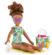 Poupées à partir de 4 ans - Kit Poupée Melody Beach Girls Corolle aux cheveux bruns, 5 accessoires, 28 cm, dès 4 ans_1
