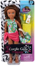 Punčke od 4. leta - Punčka Mélody Beach Set Corolle Girls z dolgimi rjavimi lasmi 28 cm 5 dodatkov od 4 leta_4