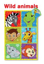 Briques dessins animés - Puzzle cubes animaux safari Dohány 9 pièces, dès 3 ans_0