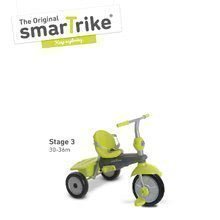 Triciclete de la 10 luni - Tricicletă Breeze 3in1 Touch Steering smarTrike roată pivotantă gri-verde de la 10 luni_3