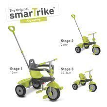 Tříkolky od 10 měsíců - Tříkolka Breeze Touch Steering 3v1 smarTrike s tlumičem a volnoběhem šedo-zelená od 10 měsíců_0