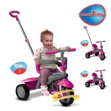 Triciklik 10 hónapos kortól - Tricikli Breeze Touch Steering smarTrike rózsaszín-szürke 10 hó-tól_0