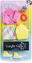 Ubranka dla lalek - Komplet ubrań Neon Dressing Room Corolle Girls dla lalki 28 cm, 7 akcesoriów od 4 lat_2