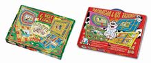 Společenské hry pro děti - Sada společenských her Safari zvířátka 4v1 Dohány 4 hrací podložky a figurky_0