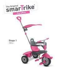 Triciklik 10 hónapos kortól - Tricikli Carnival Pink Touch Steering 3in1 smarTrike rózsaszín-szürke 10 hó-tól_0