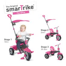 Triciklik 10 hónapos kortól - Tricikli Carnival Pink Touch Steering 3in1 smarTrike rózsaszín-szürke 10 hó-tól_3