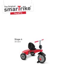 Triciclete de la 10 luni - Tricicletă Breeze Plus smarTrike TouchSteering cu amortizor şi roată unidirecționață roşie-negră de la 10 luni_3