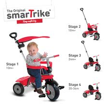 Tricycle à partir de 10 mois - Triporteur Breeze Plus smarTrike TouchSteering Avec un amortisseur et un libre-courant rouge-noir de 10 mois_0