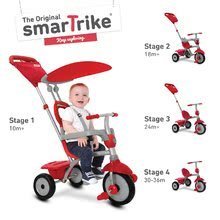 Tricikli za djecu od 10 mjeseci - Tricikl Zip Plus 4u1 smarTrike TouchSteering EVA gumeni kotači crveni od 10 mjeseci_1