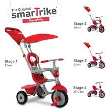 Tricikli za djecu od 10 mjeseci - Tricikl Zip Plus 4u1 smarTrike TouchSteering EVA gumeni kotači crveni od 10 mjeseci_0