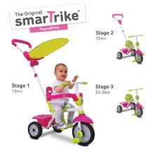Triciklik 10 hónapos kortól - Tricikli Zip Plus 3in1 Touch Steering smarTrike Eva gumi kerekekkel rózsaszín 10 hó-tól_1