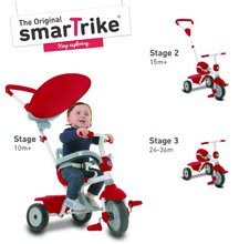 Triciclete de la 10 luni - Tricicletă Zip Red Plus 4in1 TouchSteering SmarTrike cu roți din cauciuc EVA roșie de la 10 luni_3