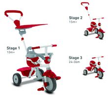 Triciclete de la 10 luni - Tricicletă Zip Red Plus 4in1 TouchSteering SmarTrike cu roți din cauciuc EVA roșie de la 10 luni_0