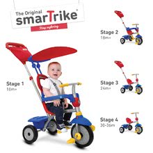 Tricikli za djecu od 10 mjeseci - Tricikl Zip Plus 4in1 smarTrike TouchSteering plavi s EVA gumenim kotačima od 10 mjeseci_1